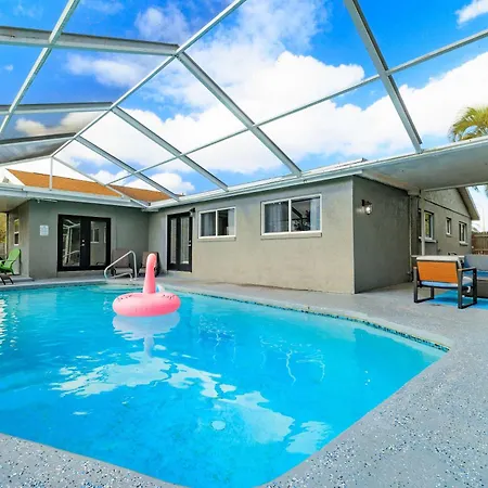 Beach Villa Private Pool Fire Pit 6Mi To Beach Pinellas Park Exterior photo